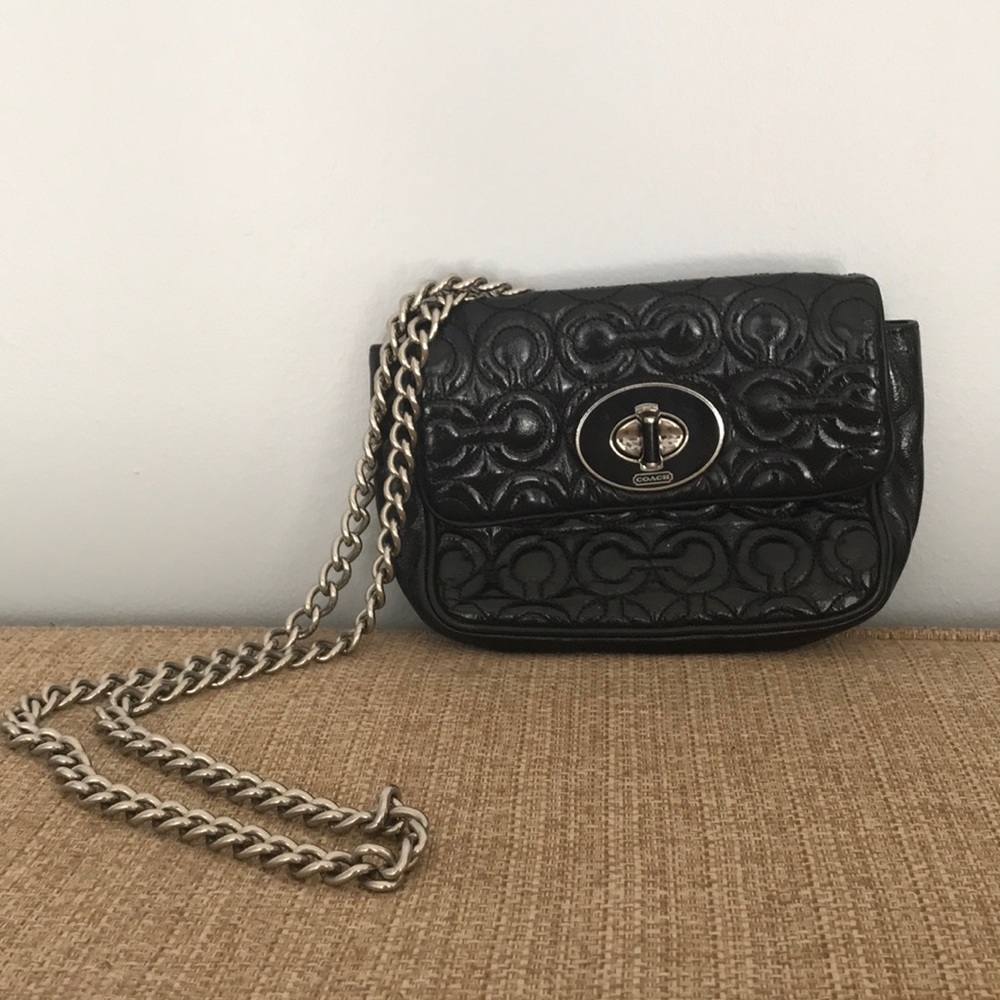 STILL AVAILABLE!- Black Coach Mini Chain Crossbody